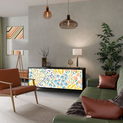 HELLO SPRING 3-Door Sideboard in Black Finish