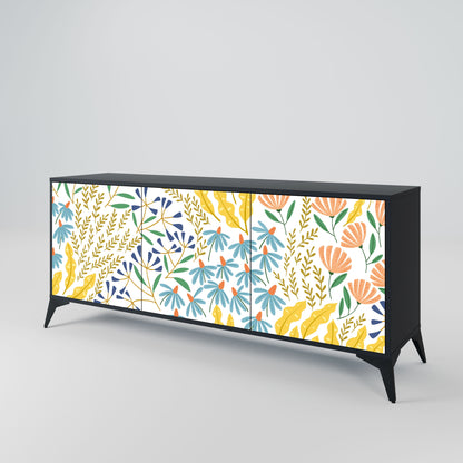 HELLO SPRING 3-Door Sideboard in Black Finish