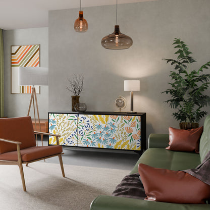 HELLO SPRING 3-Door Sideboard in Black Finish