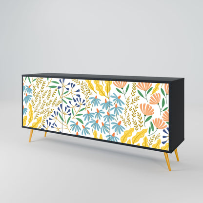 HELLO SPRING 3-Door Sideboard in Black Finish