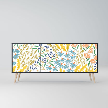 HELLO SPRING 3-Door Sideboard in Black Finish