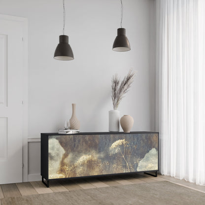 GENTLE POWER 3-Door Sideboard in Black Finish