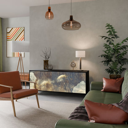 GENTLE POWER 3-Door Sideboard in Black Finish