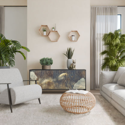 GENTLE POWER 3-Door Sideboard in Black Finish