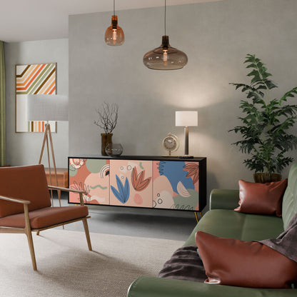 PASTEL DESTINY 3-Door Sideboard in Black Finish