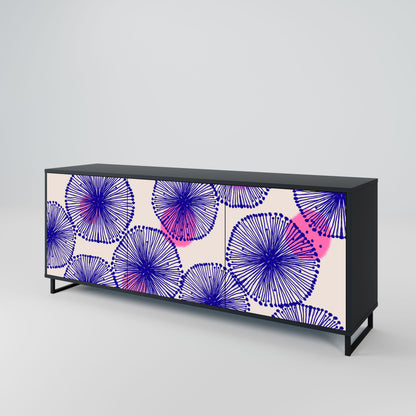 MAGIC NATURE 3-Door Sideboard in Black Finish