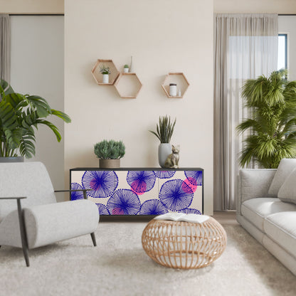 MAGIC NATURE 3-Door Sideboard in Black Finish