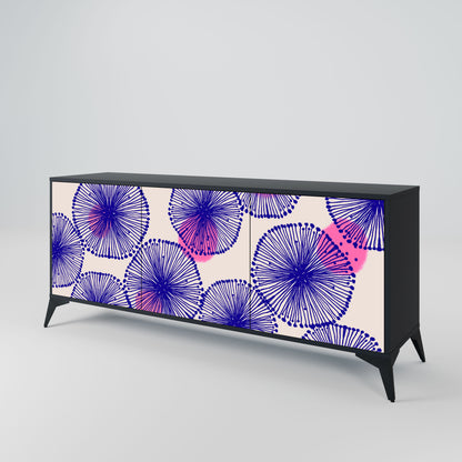 MAGIC NATURE 3-Door Sideboard in Black Finish