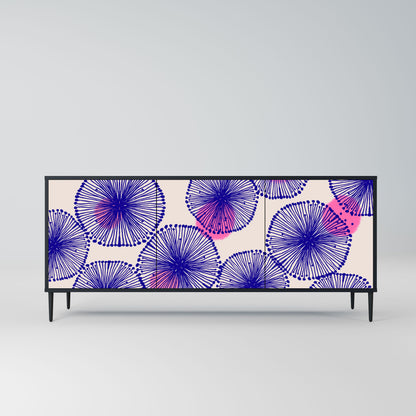 MAGIC NATURE 3-Door Sideboard in Black Finish