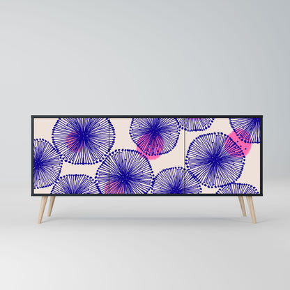 MAGIC NATURE 3-Door Sideboard in Black Finish