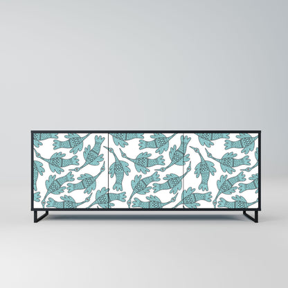 WATERSPOUT SONGIBIRD 3-Door Sideboard in Black Finish