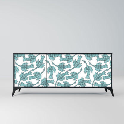 WATERSPOUT SONGIBIRD 3-Door Sideboard in Black Finish