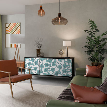 WATERSPOUT SONGIBIRD 3-Door Sideboard in Black Finish