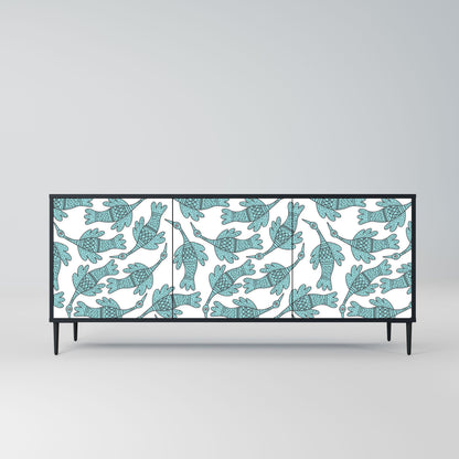 WATERSPOUT SONGIBIRD 3-Door Sideboard in Black Finish