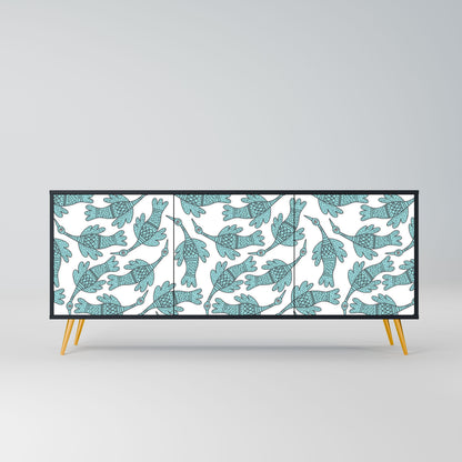 WATERSPOUT SONGIBIRD 3-Door Sideboard in Black Finish