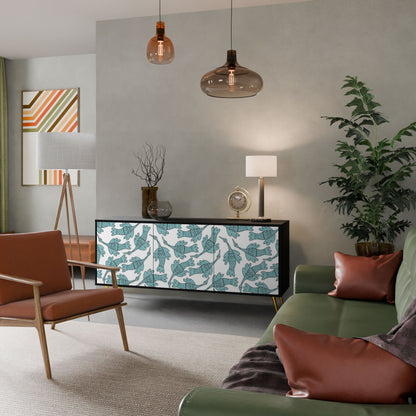 WATERSPOUT SONGIBIRD 3-Door Sideboard in Black Finish