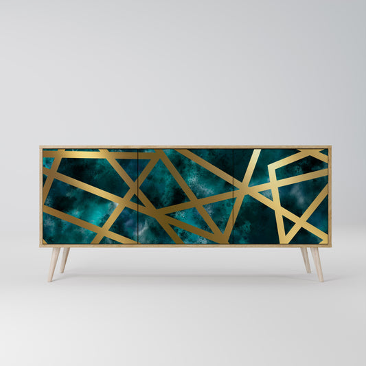 THE LABYRINTH OF GOLD 3-Door Sideboard in Oak Effect