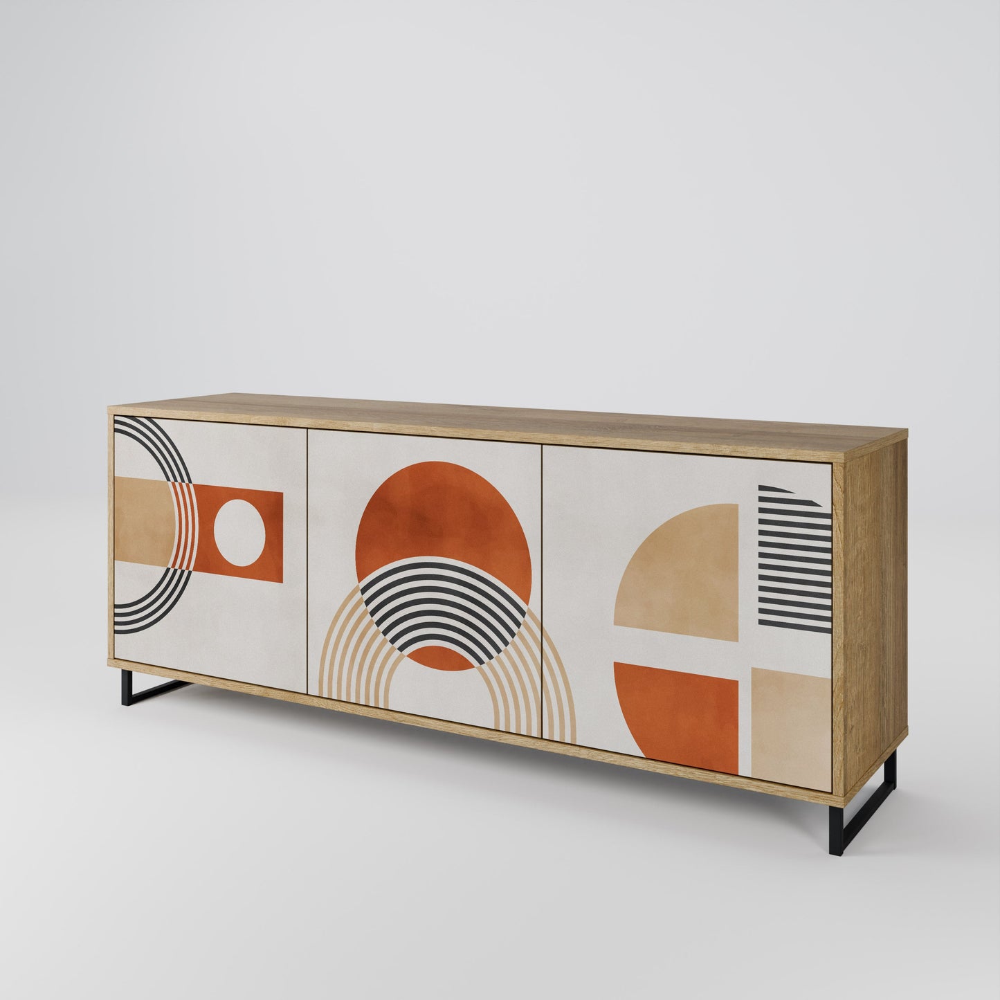 SPACE AROUND 3-Door Sideboard in Oak Effect