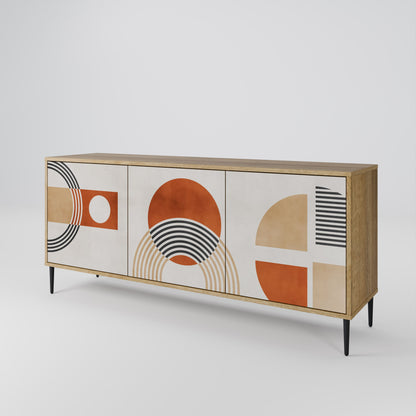 SPACE AROUND 3-Door Sideboard in Oak Effect