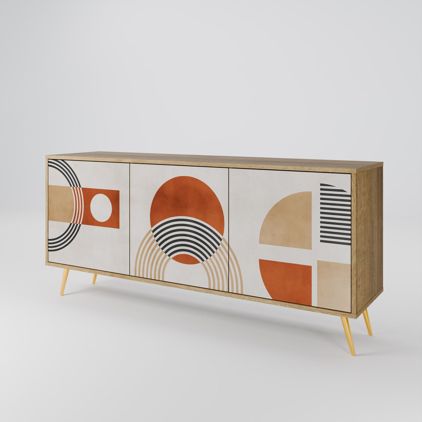 SPACE AROUND 3-Door Sideboard in Oak Effect