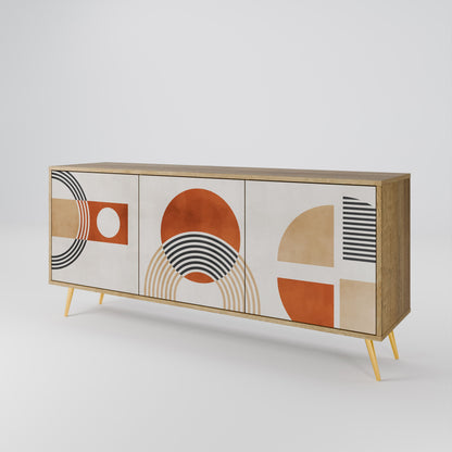 SPACE AROUND 3-Door Sideboard in Oak Effect