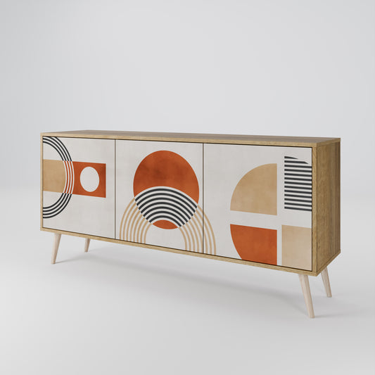 SPACE AROUND 3-Door Sideboard in Oak Effect