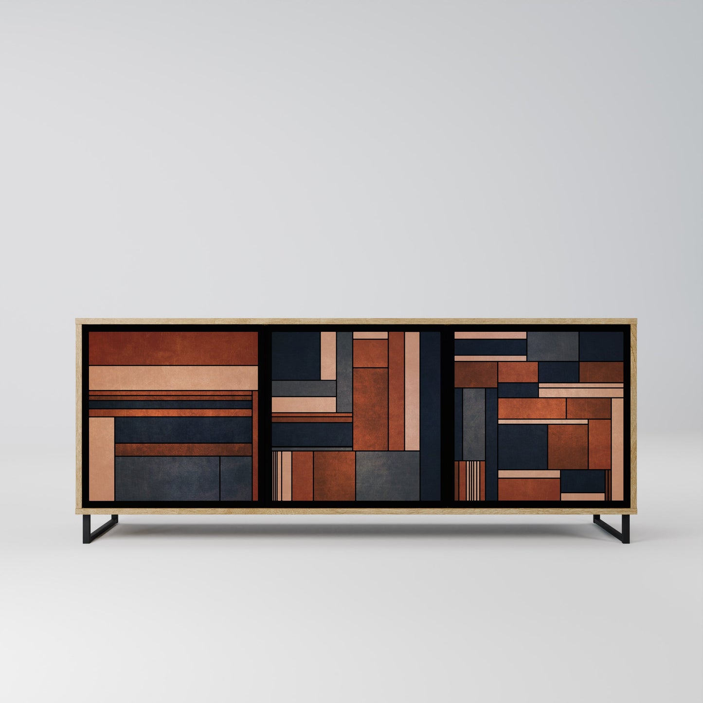 INTREPID FORMATION 3-Door Sideboard in Oak Effect