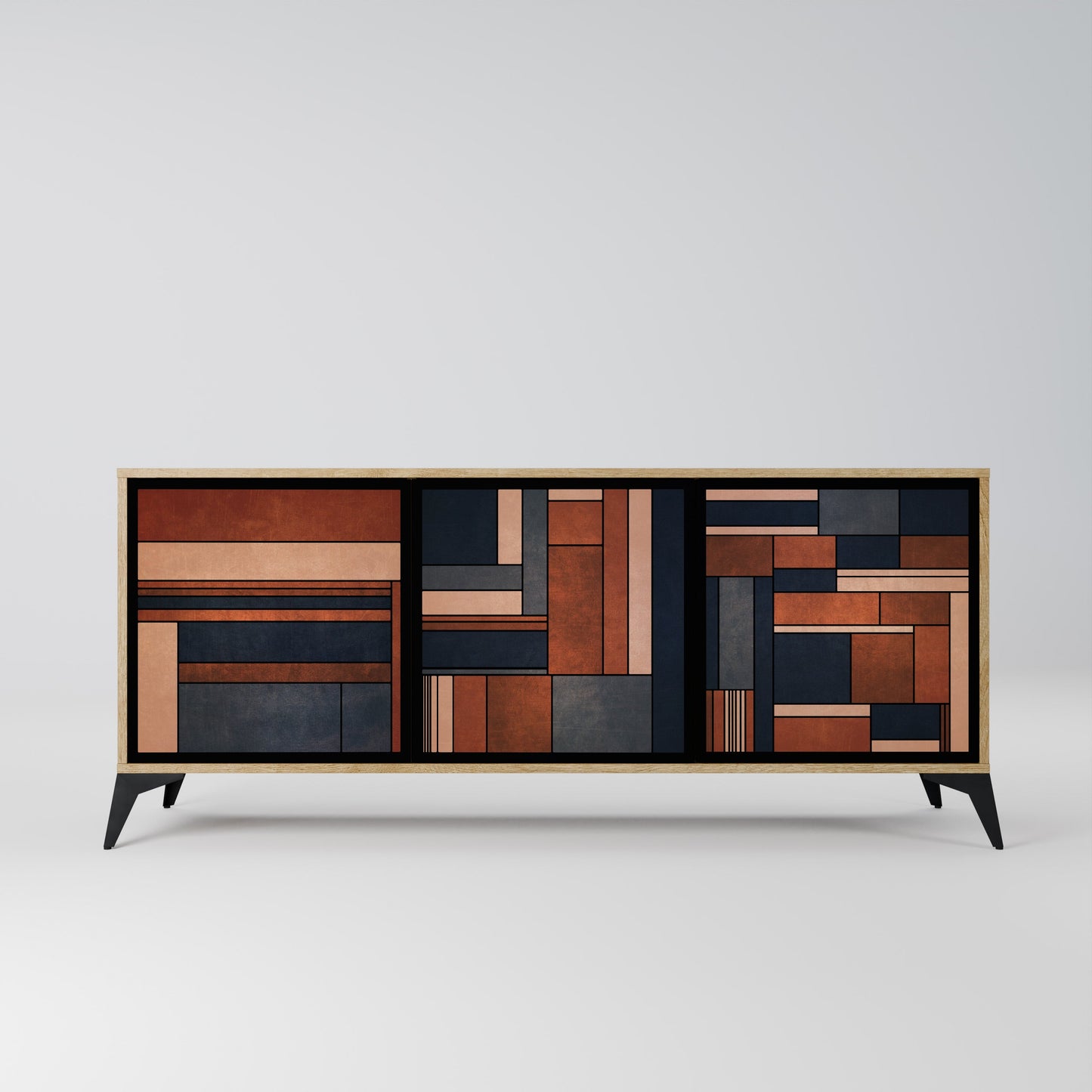 INTREPID FORMATION 3-Door Sideboard in Oak Effect