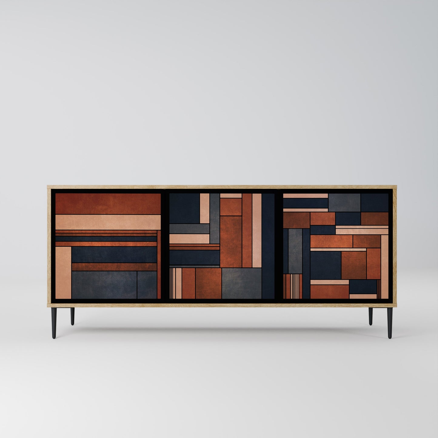 INTREPID FORMATION 3-Door Sideboard in Oak Effect