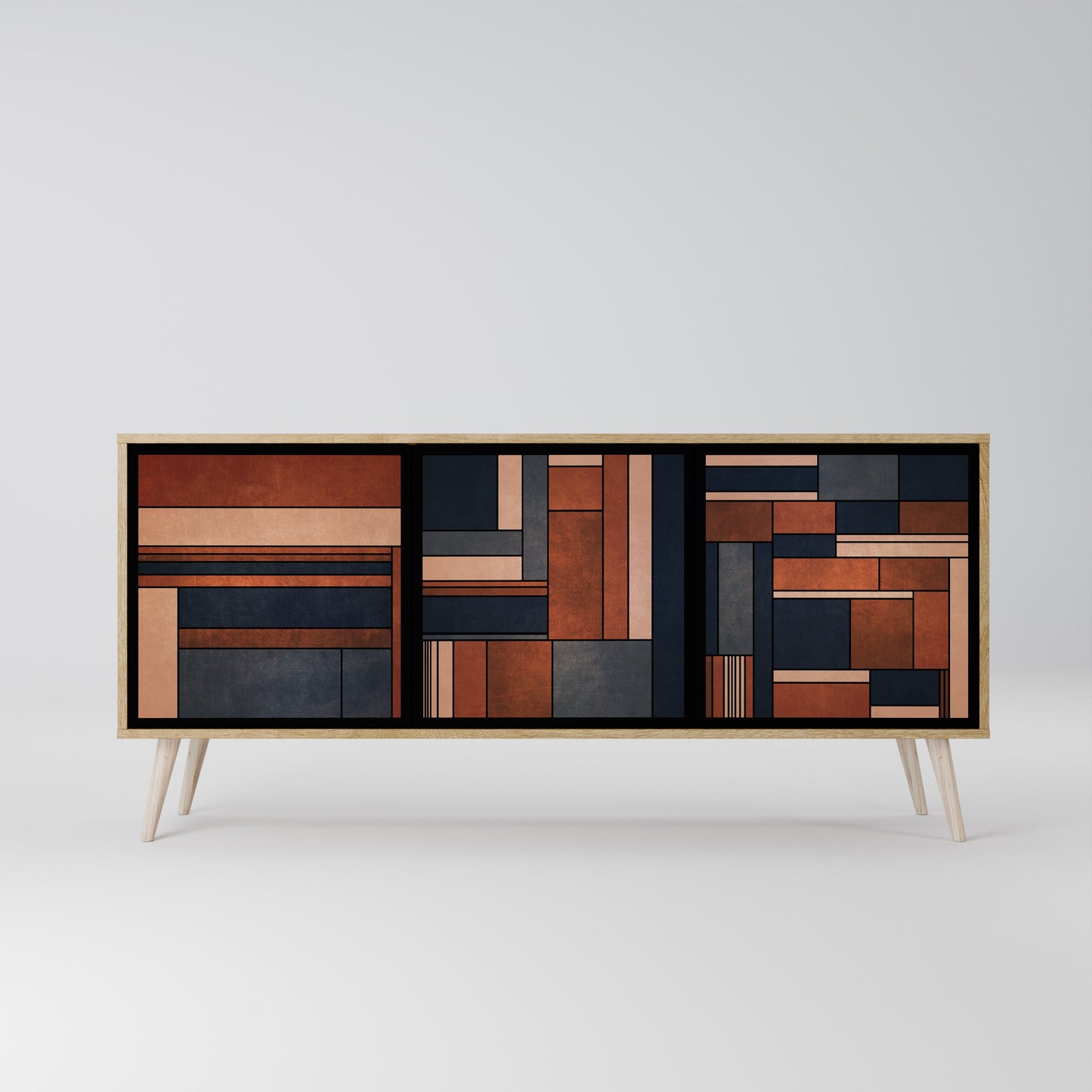 INTREPID FORMATION 3-Door Sideboard in Oak Effect