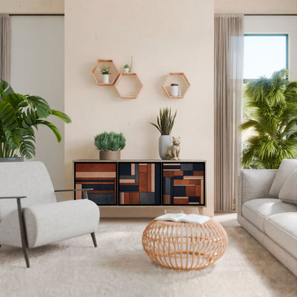 INTREPID FORMATION 3-Door Sideboard in Oak Effect