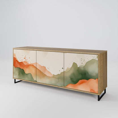 WATERCOLOUR PEAKS 3-Door Sideboard in Oak Effect