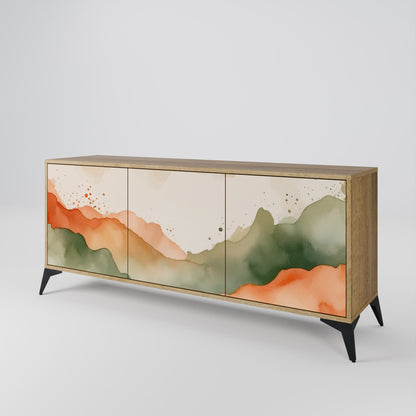WATERCOLOUR PEAKS 3-Door Sideboard in Oak Effect