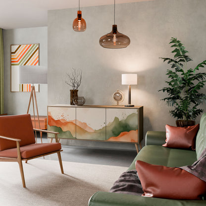 WATERCOLOUR PEAKS 3-Door Sideboard in Oak Effect