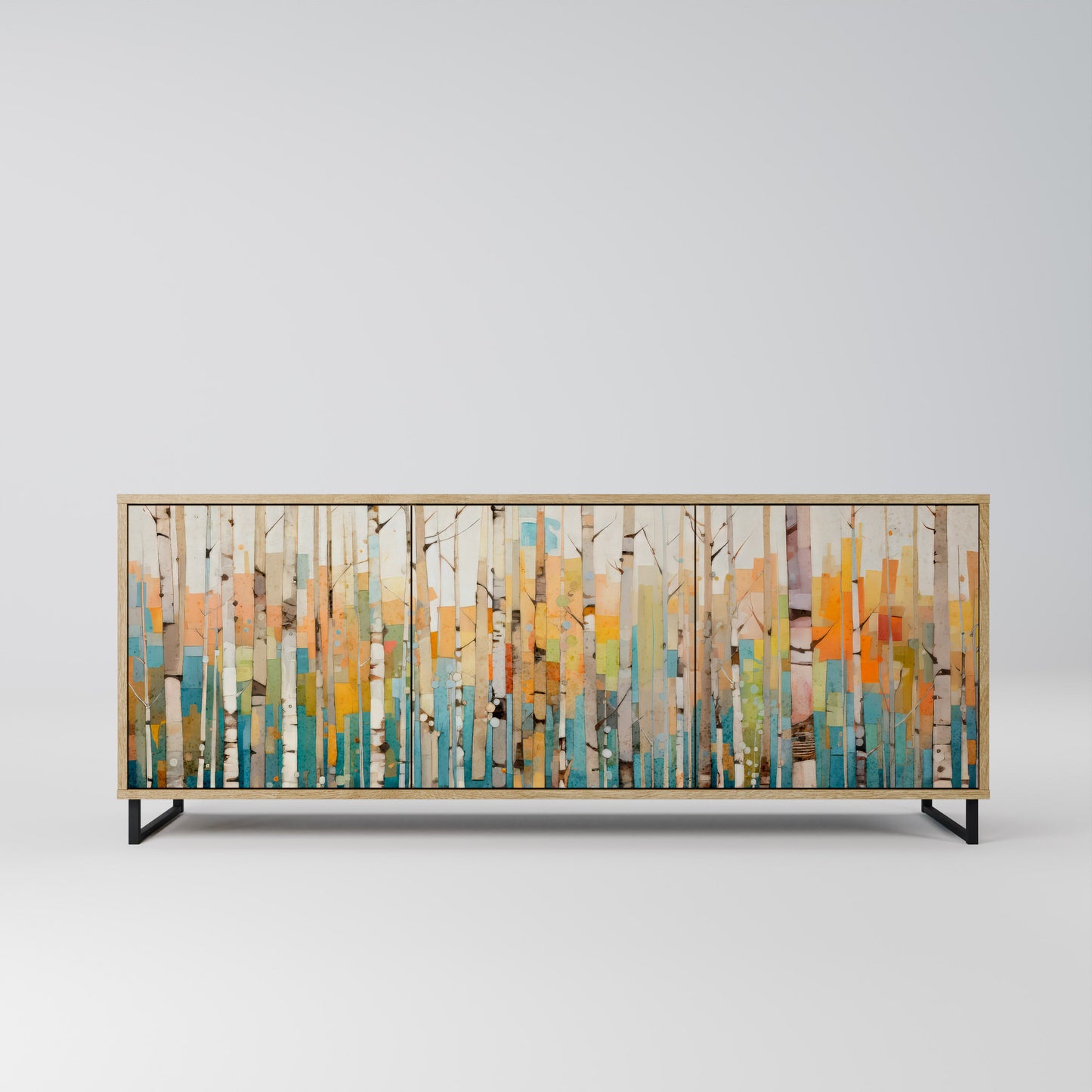 BIRCH KALEIDOSCOPE 3-Door Sideboard in Oak Effect