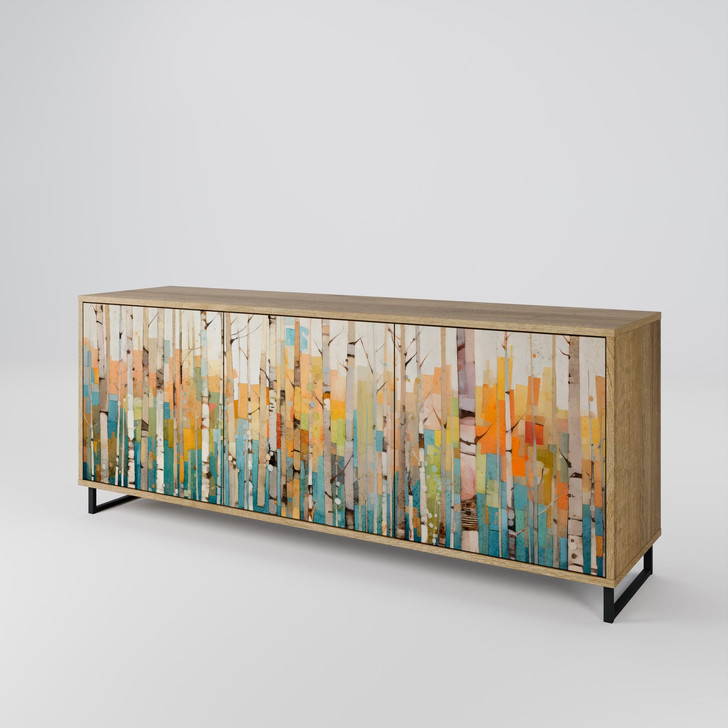 BIRCH KALEIDOSCOPE 3-Door Sideboard in Oak Effect