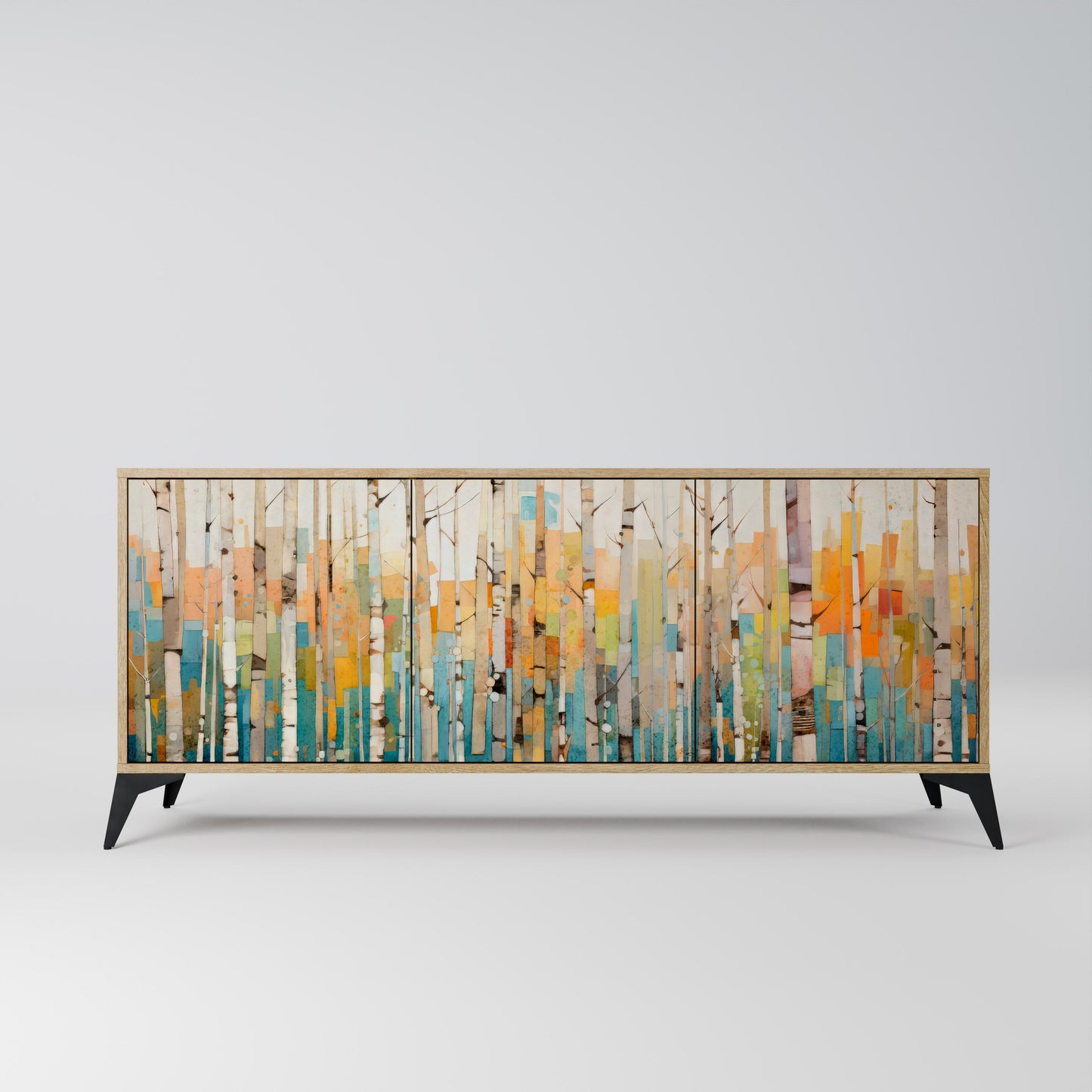 BIRCH KALEIDOSCOPE 3-Door Sideboard in Oak Effect