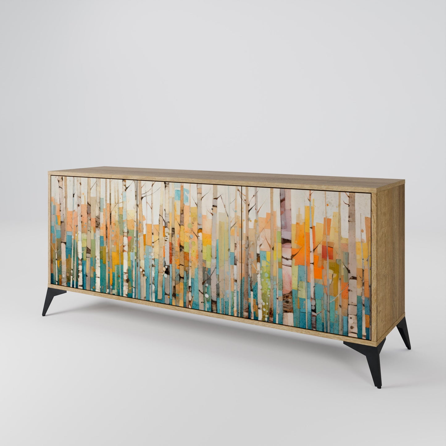 BIRCH KALEIDOSCOPE 3-Door Sideboard in Oak Effect