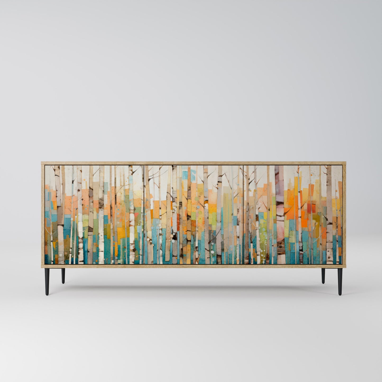 BIRCH KALEIDOSCOPE 3-Door Sideboard in Oak Effect