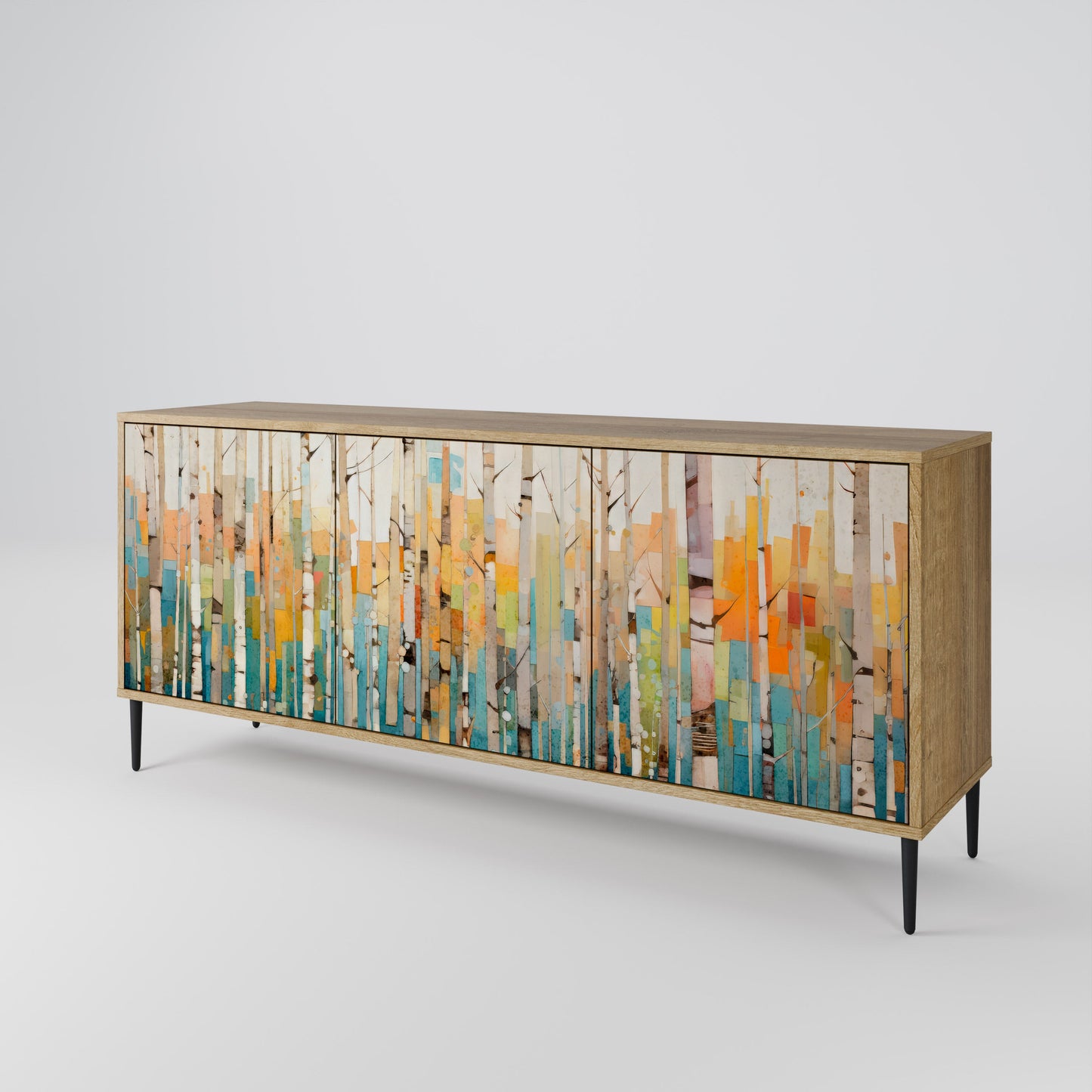 BIRCH KALEIDOSCOPE 3-Door Sideboard in Oak Effect