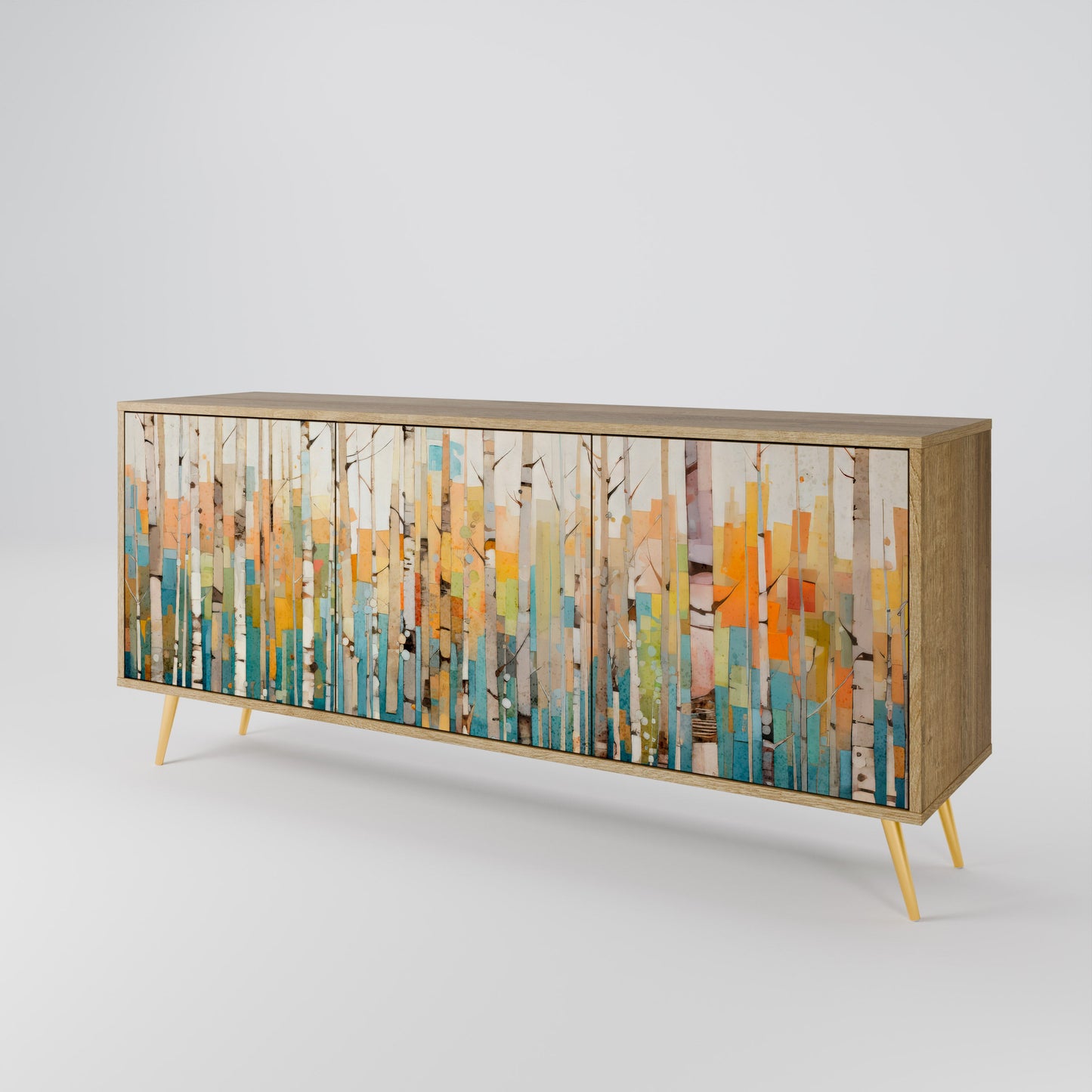 BIRCH KALEIDOSCOPE 3-Door Sideboard in Oak Effect