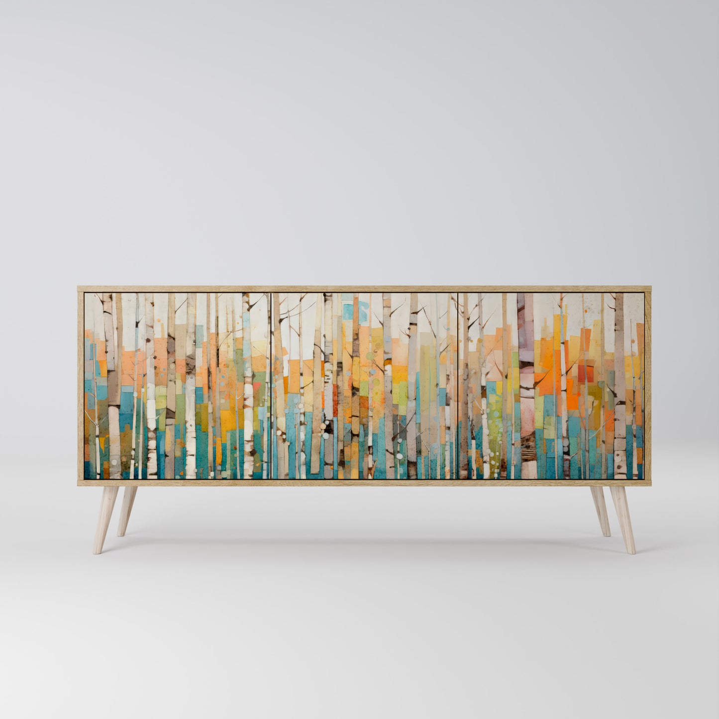BIRCH KALEIDOSCOPE 3-Door Sideboard in Oak Effect