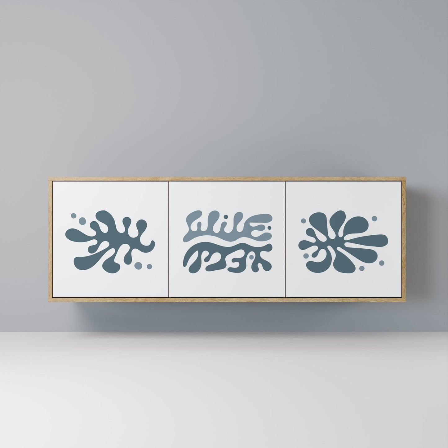 WONDERLAND VEGETATION 3-Door Sideboard in Oak Effect