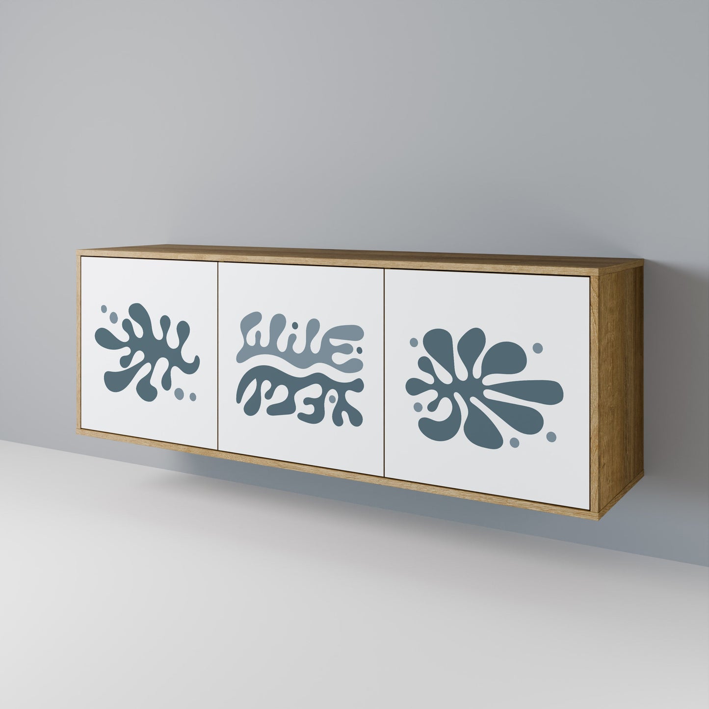 WONDERLAND VEGETATION 3-Door Sideboard in Oak Effect