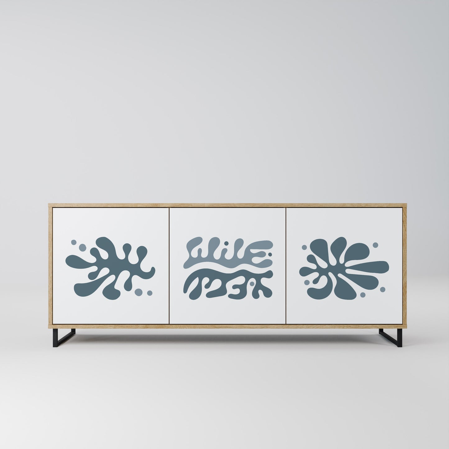 WONDERLAND VEGETATION 3-Door Sideboard in Oak Effect