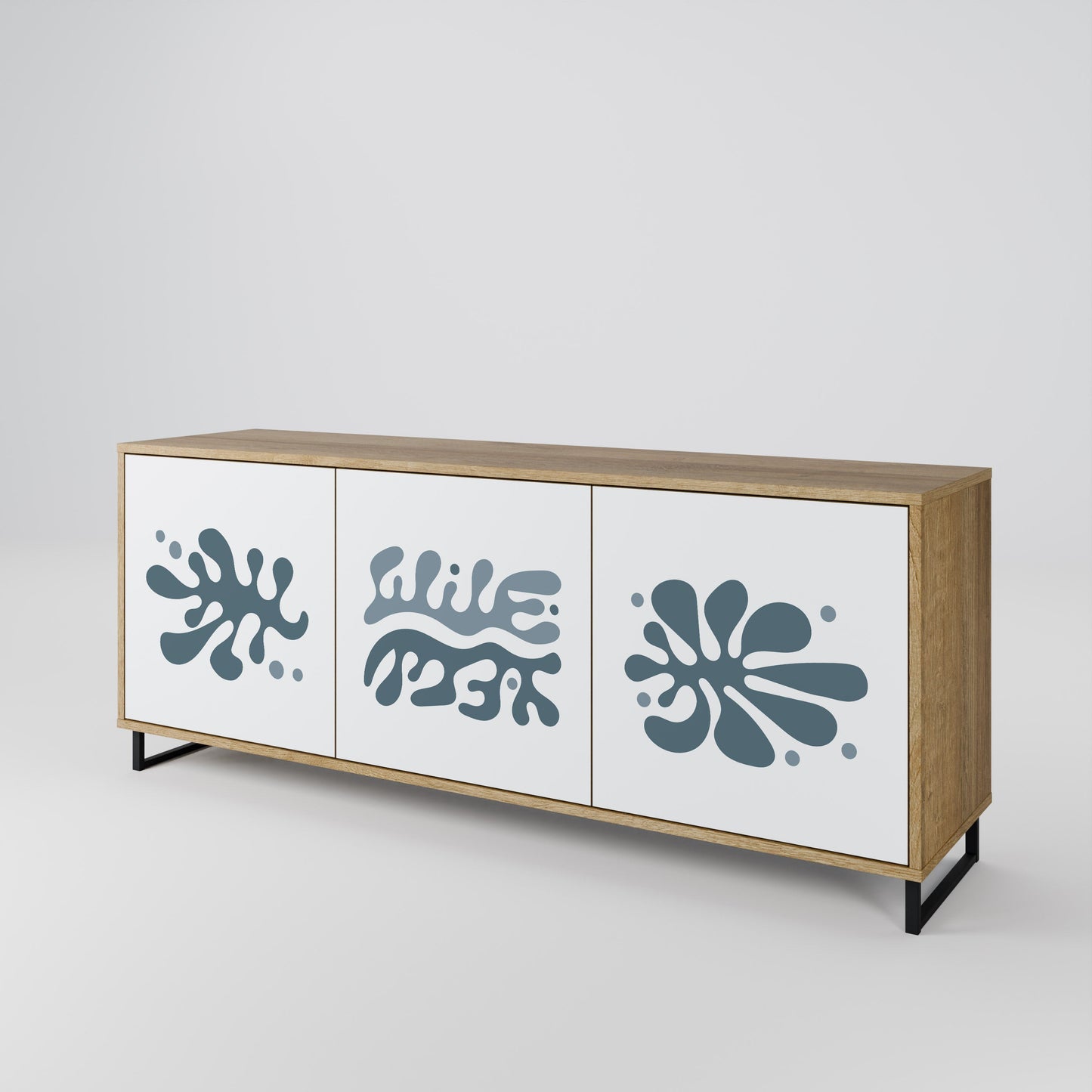 WONDERLAND VEGETATION 3-Door Sideboard in Oak Effect