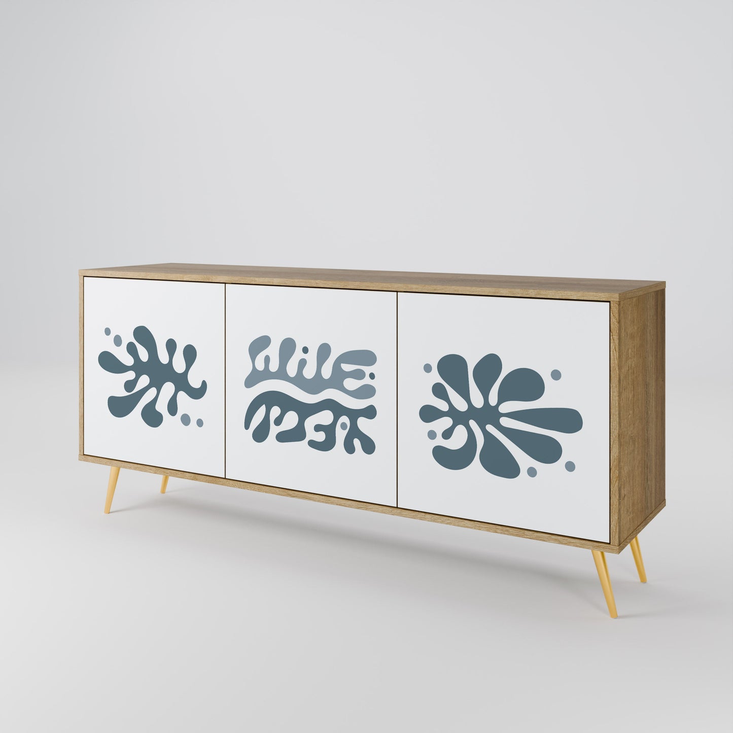 WONDERLAND VEGETATION 3-Door Sideboard in Oak Effect