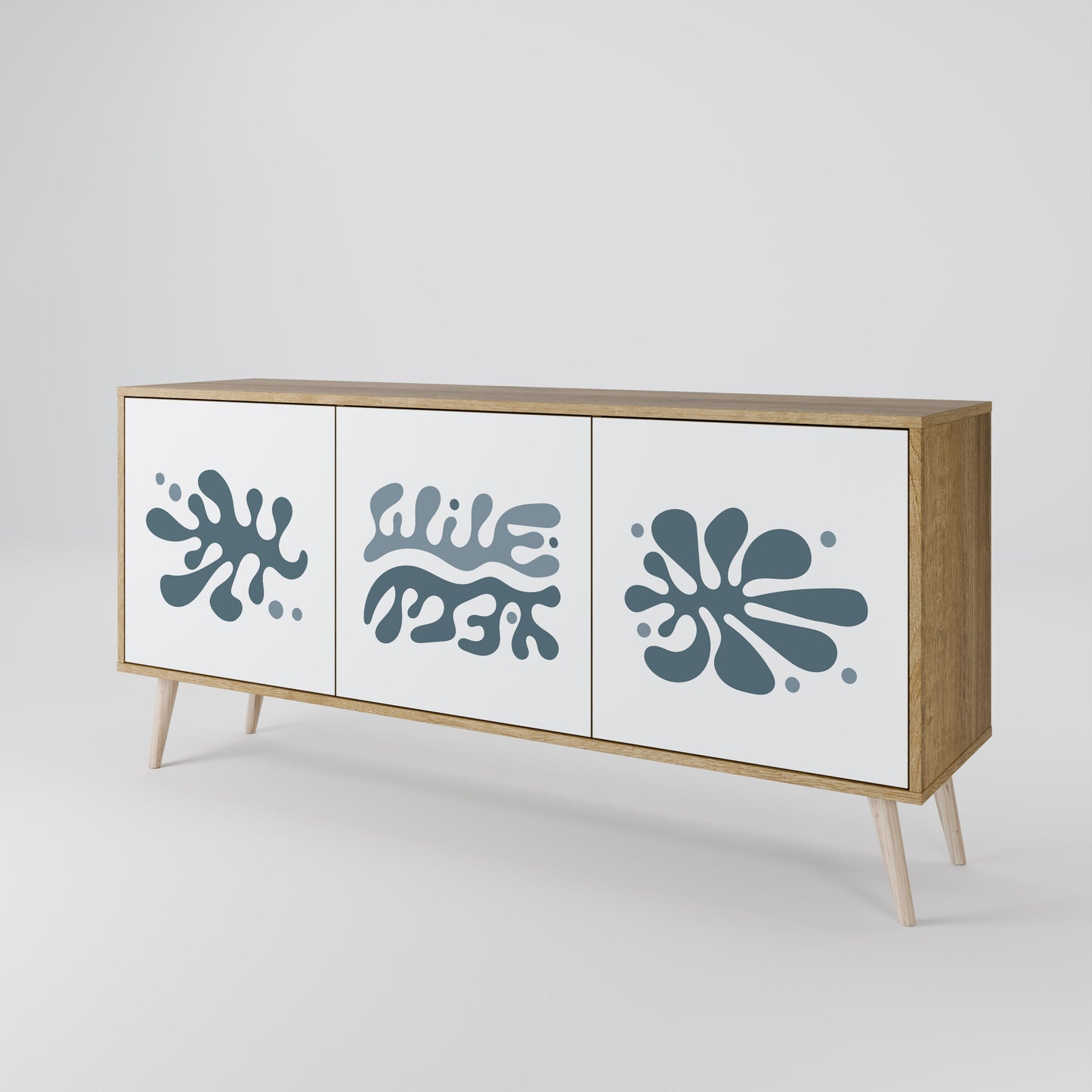 WONDERLAND VEGETATION 3-Door Sideboard in Oak Effect