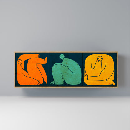 TOGETHER BUT SEPARATELY 3-Door Sideboard in Oak Effect