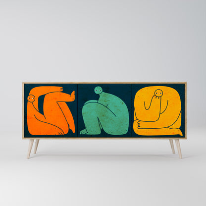 TOGETHER BUT SEPARATELY 3-Door Sideboard in Oak Effect